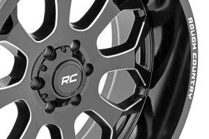 Chevrolet K1500 Suburban Wheel - Rough Country - 96 Series | One-Piece | 8-spoke - Gloss Black - '92-'99